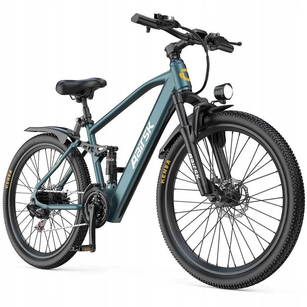 Vue d'ensemble du vélo électrique Aairsk GT900 avec accessoires