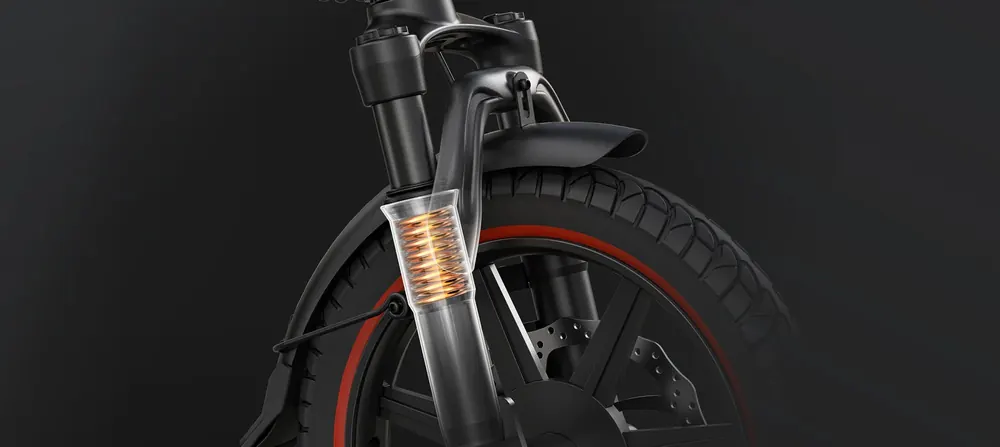 Vélo électrique pliant DYU A5 unisexe avec batterie 48V et autonomie 50km