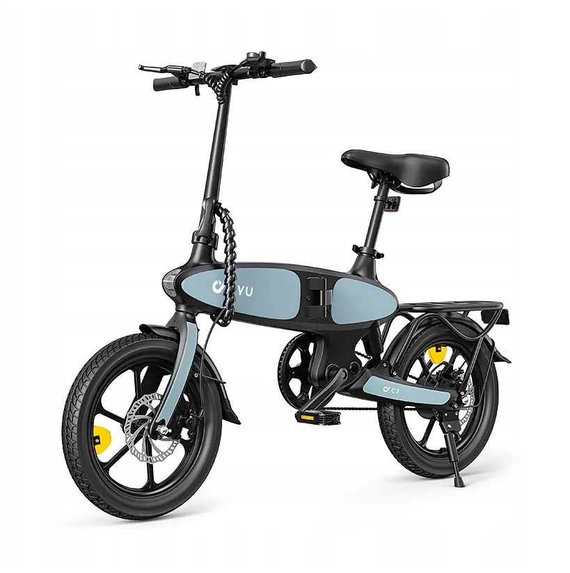 Vélo électrique DYU C2 partiellement assemblé et réglé, prêt à l'emploi