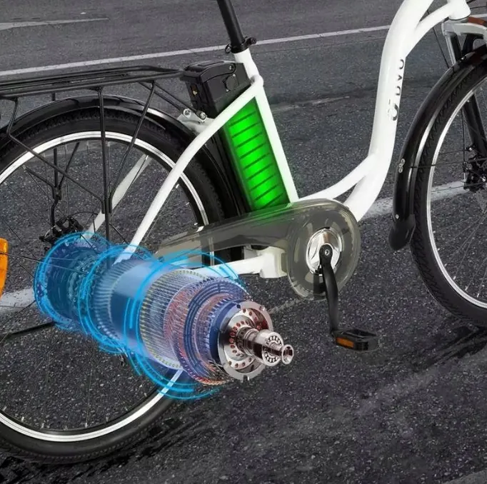Vélo électrique DYU C6 partiellement assemblé et réglé