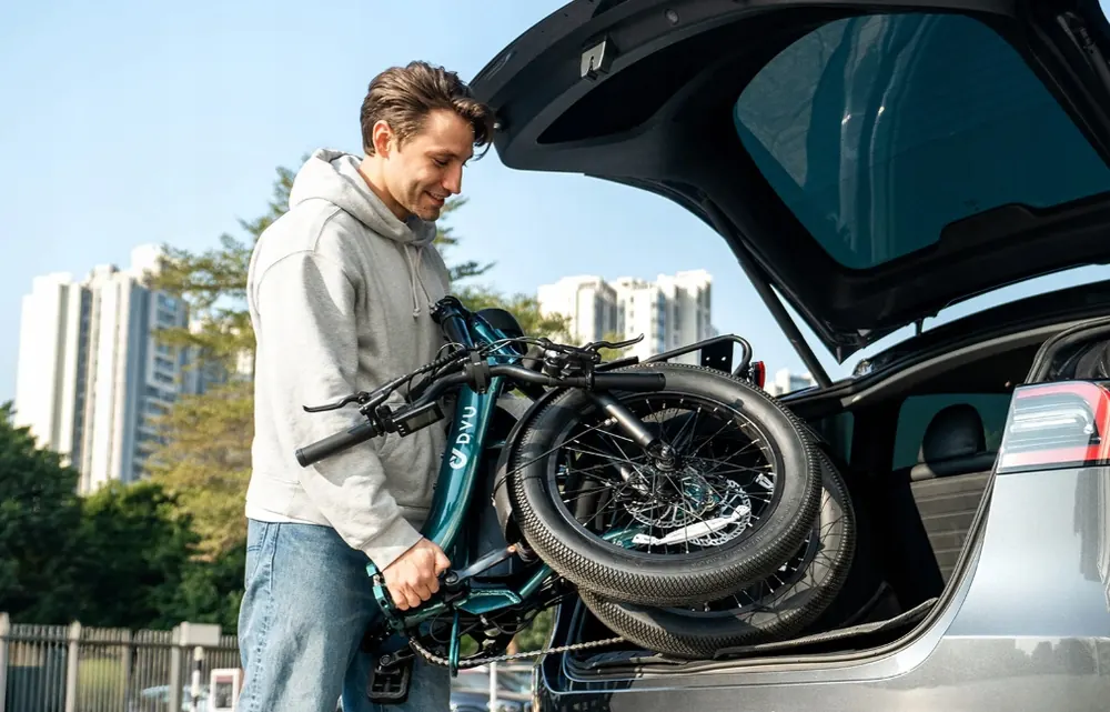 Puissance nominale 250W du DYU C9, vélo électrique pliant