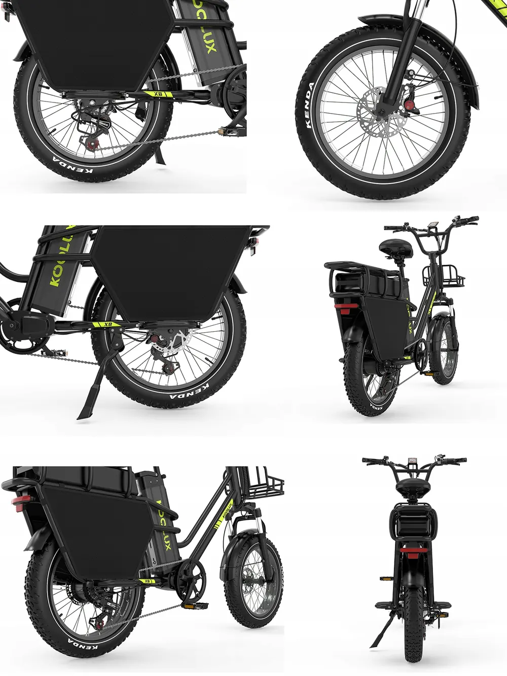 Vélo électrique KOOLUX X8 48V 30Ah+35Ah 220KM avec frein à huile