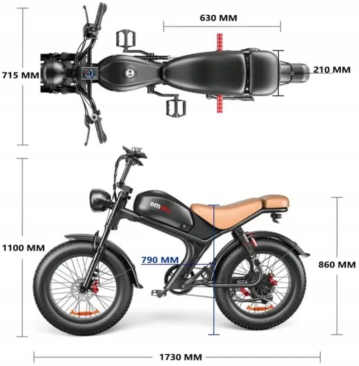Code produit EMOKO C93 1000W 55km/h 48V20AH pour vélo électrique