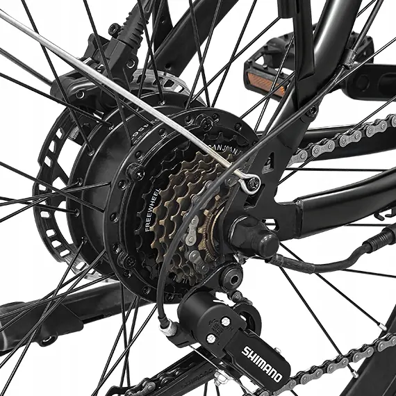 Logo EMOKO sur le cadre du VTT électrique EC27 PRO