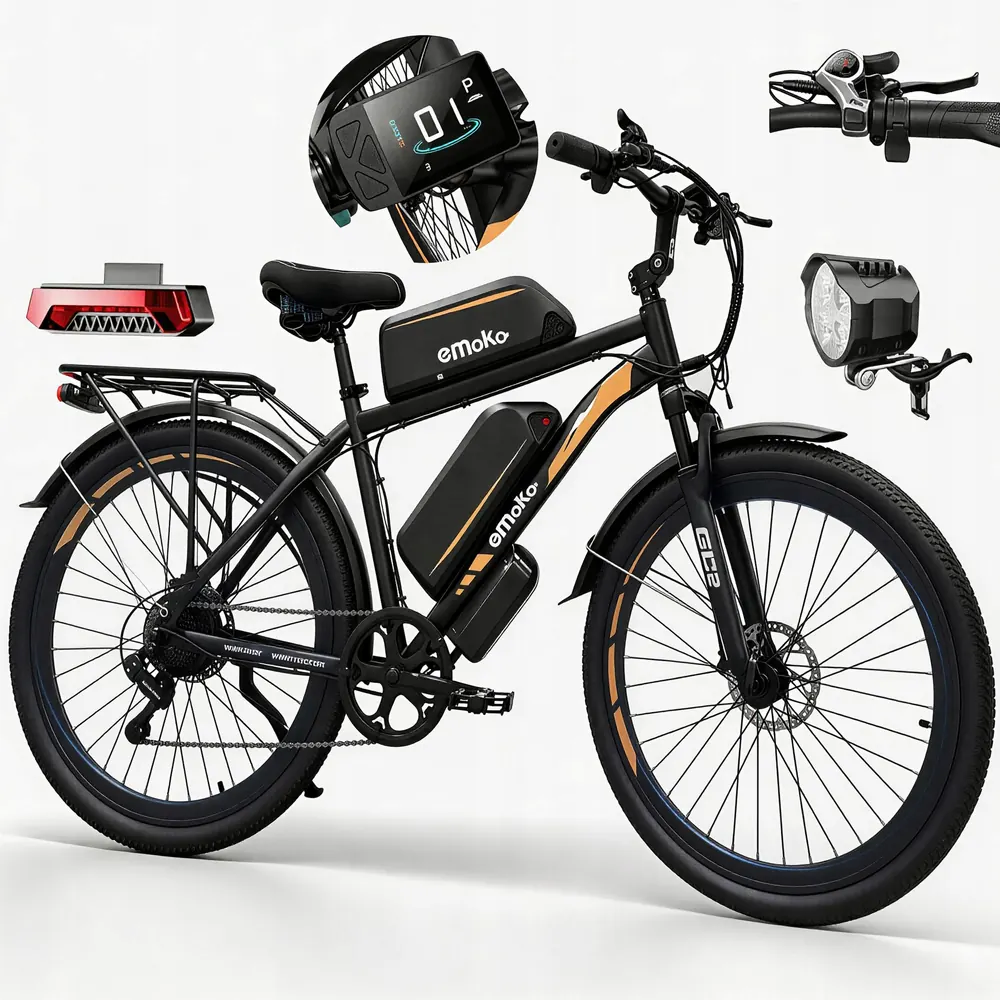 EMOKO EC27 vue latérale, pneus 27.5 pouces, moteur 500W