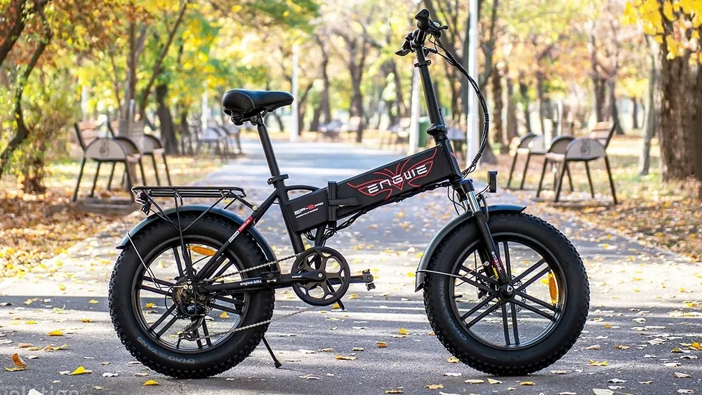 Logo Engwe sur le cadre du vélo électrique EP-2 Boost