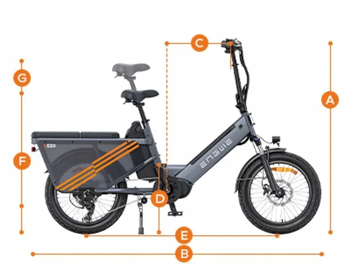 Freins à disque mécaniques du vélo électrique ENGWE LE20 double batterie