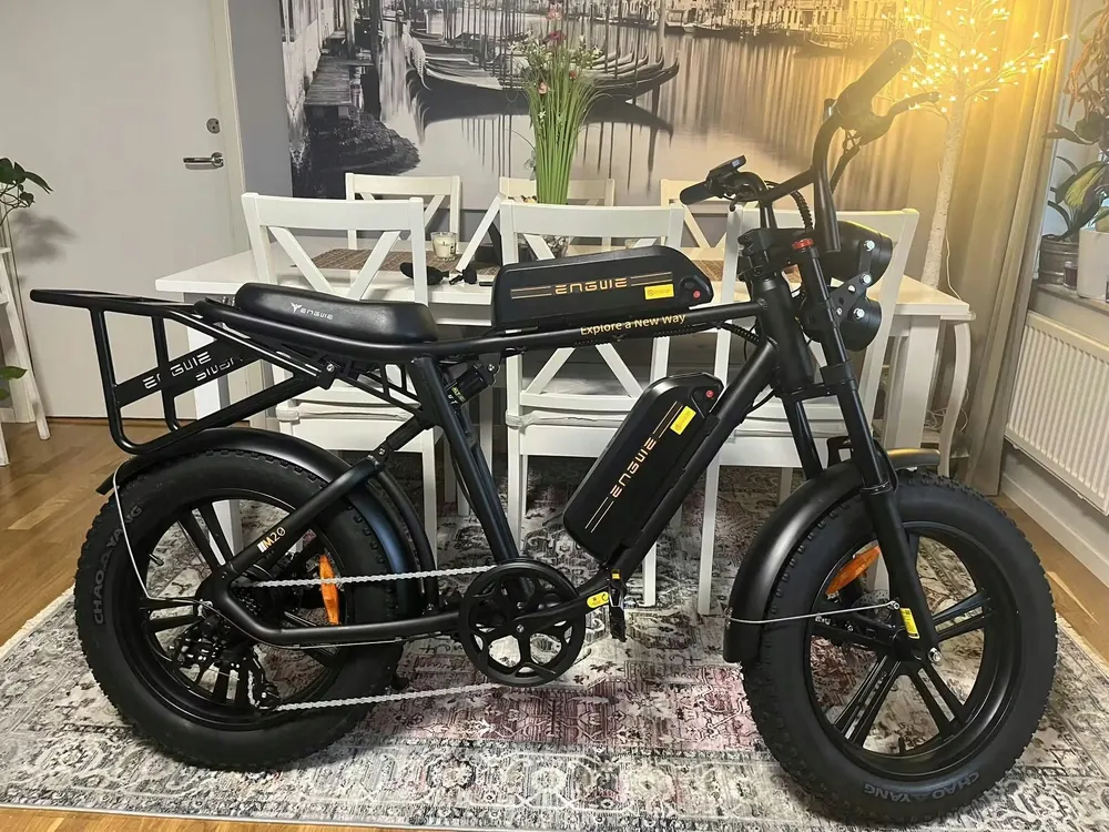 ENGWE M20 vélo électrique tout-terrain, code produit visible sur le cadre