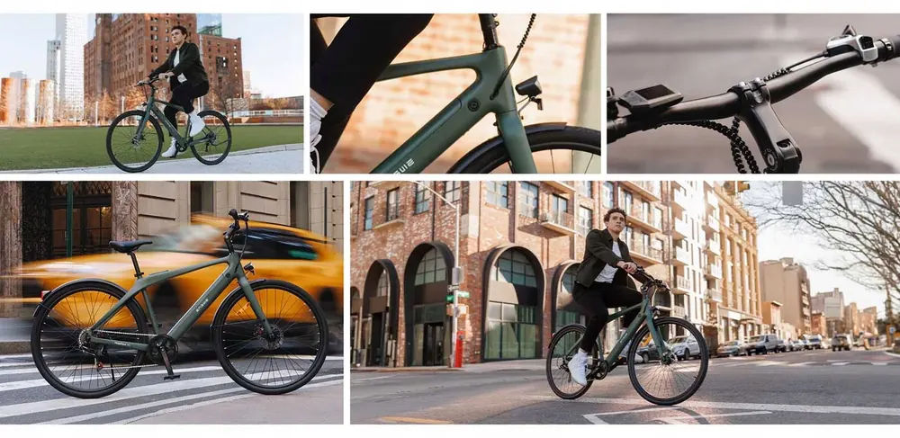Vélo électrique ENGWE MapFour N1 AIR ST vert partiellement assemblé