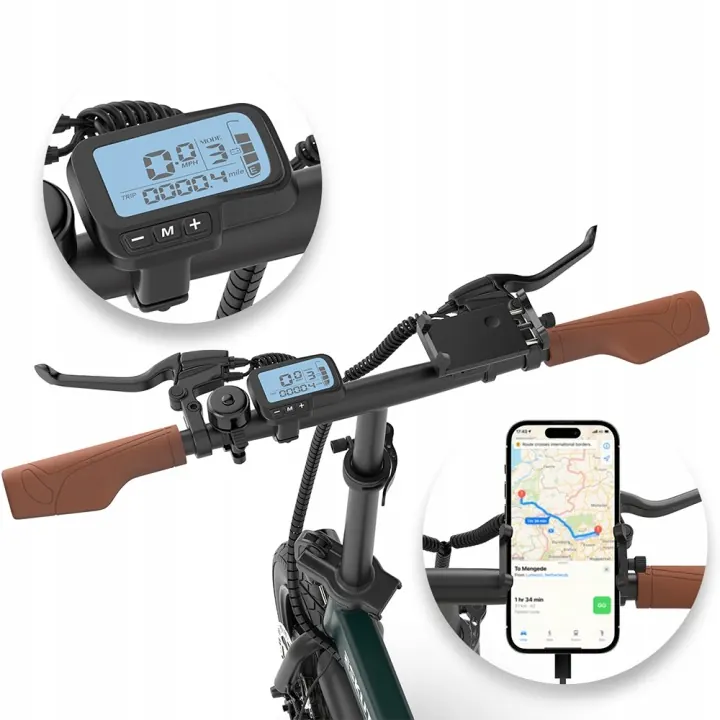 Cadre en aluminium du vélo électrique pliant ESKUTE F200.