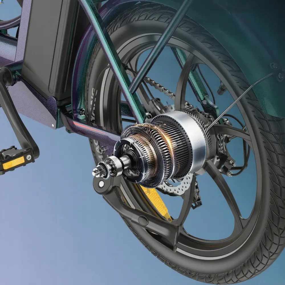 Fafrees F20+ Pro partiellement plié et réglé pour transport