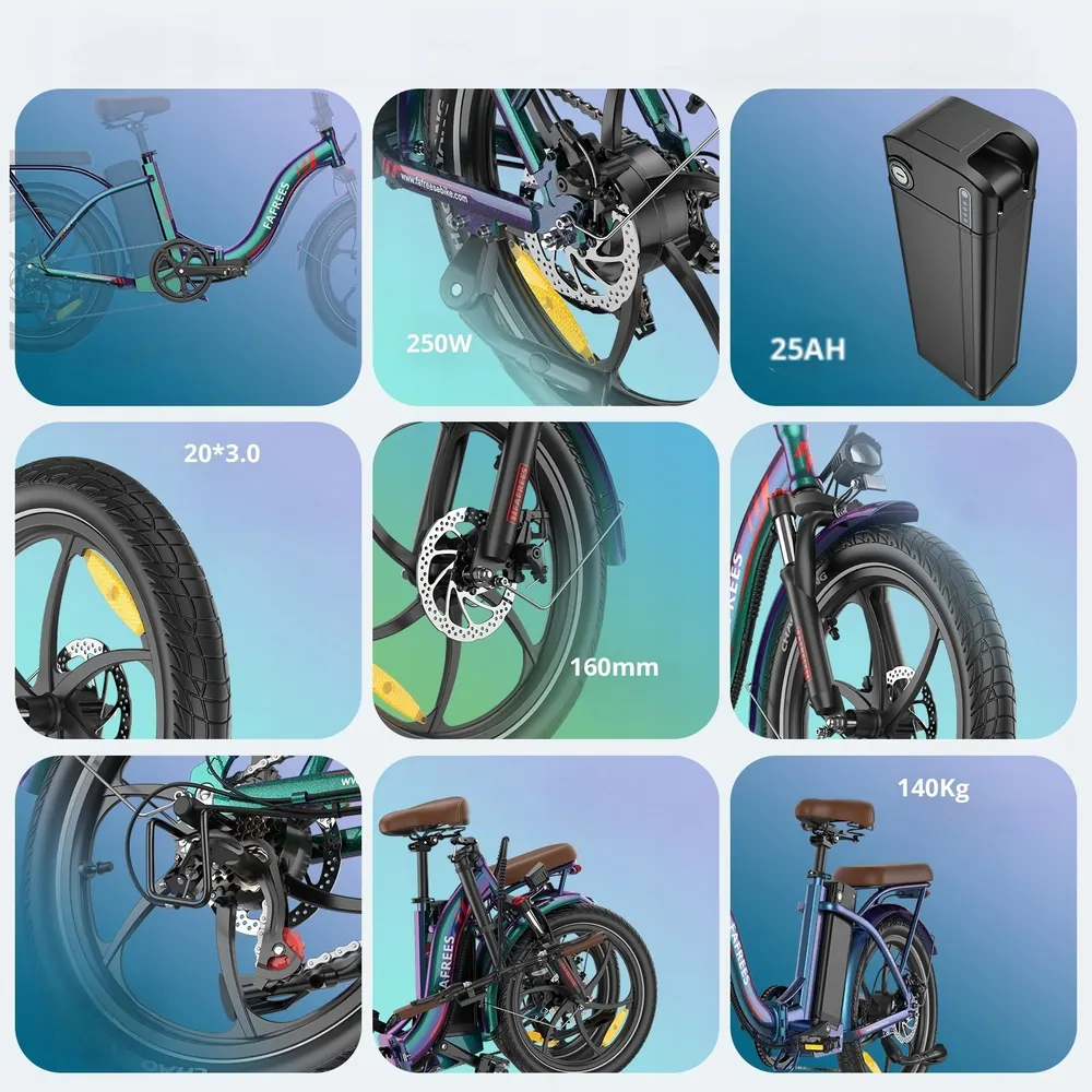 Moteur 250W du vélo électrique Fafrees F20+ Pro