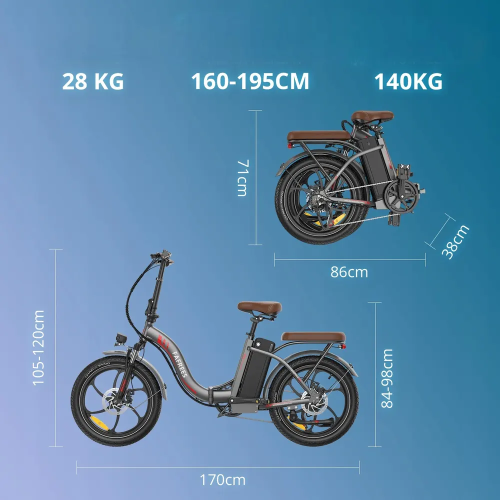 Fafrees F20+ Pro avec roues 20 pouces, vélo électrique pliant robuste