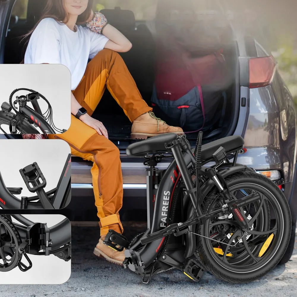 Autonomie de 90 km annoncée pour le vélo électrique Fafrees F20+.