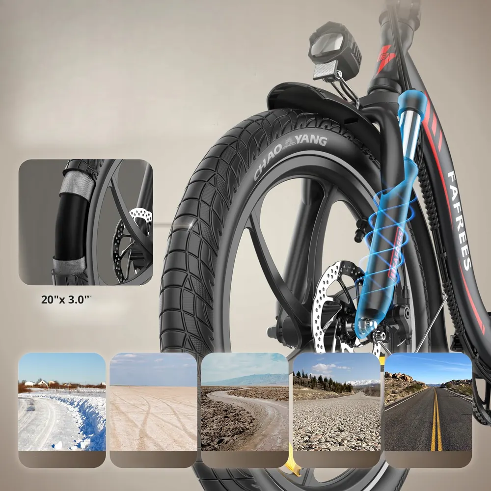 Moteur de 250 W du vélo électrique pliant Fafrees F20+.