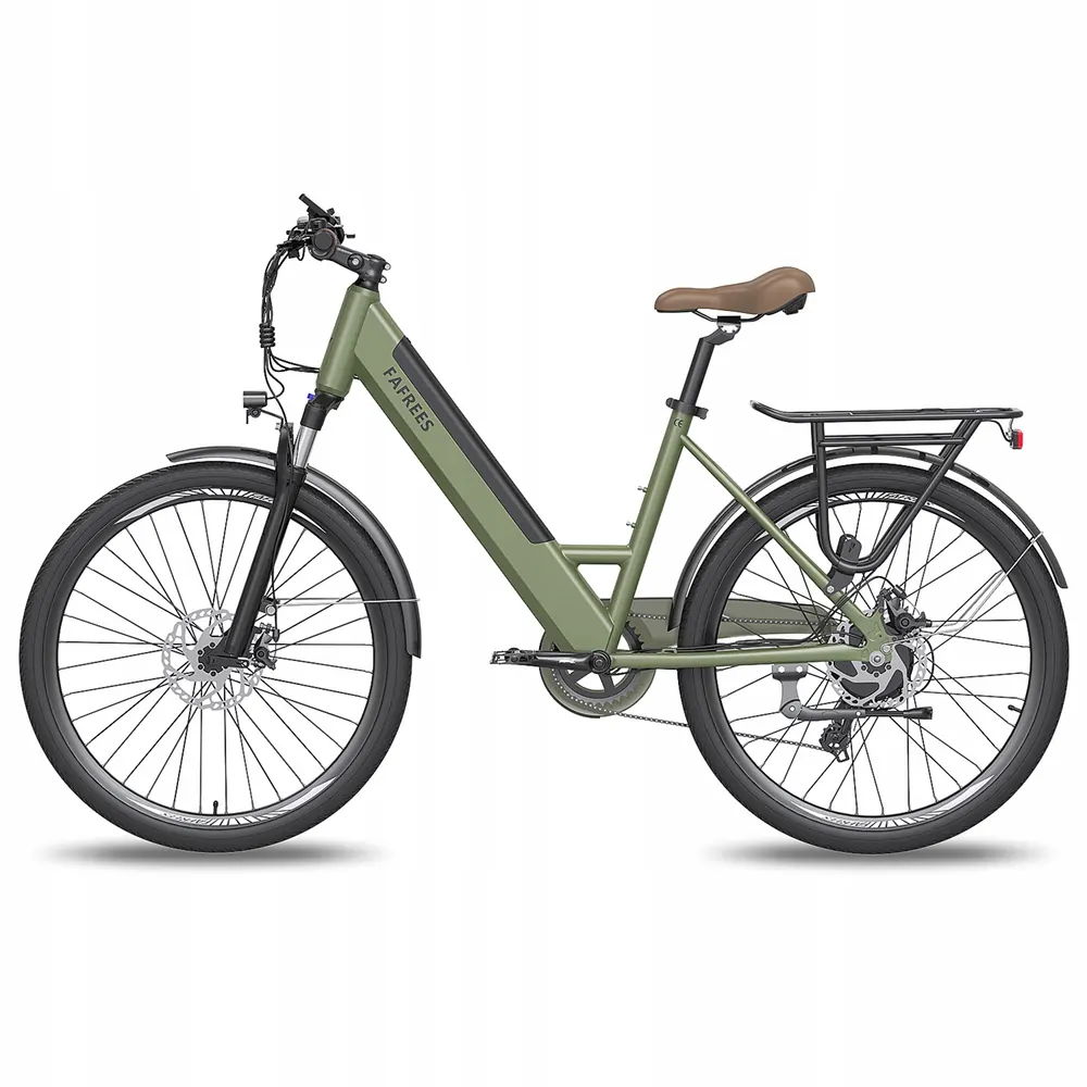 Fafrees F26 Pro vert 250W, cadre aluminium 18 pouces, roues 26 pouces, code EAN visible
