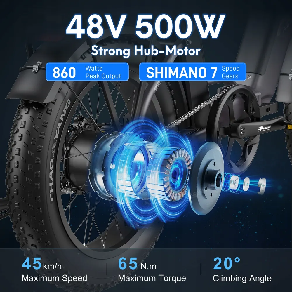 Logo Fafrees sur le vélo électrique pliant FF20 Polar