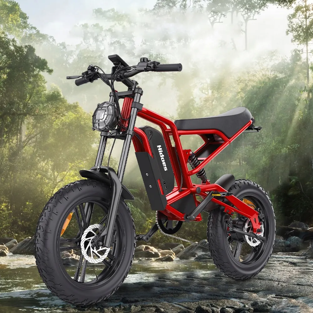 Vélo électrique Hidoes B6 1200W 48V 15Ah avec freins hydrauliques, vitesse 50 km/h