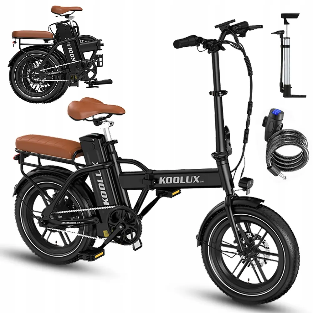 KOOLUX X10 vélo électrique pliant 350W, roues 16 pouces, application smartphone