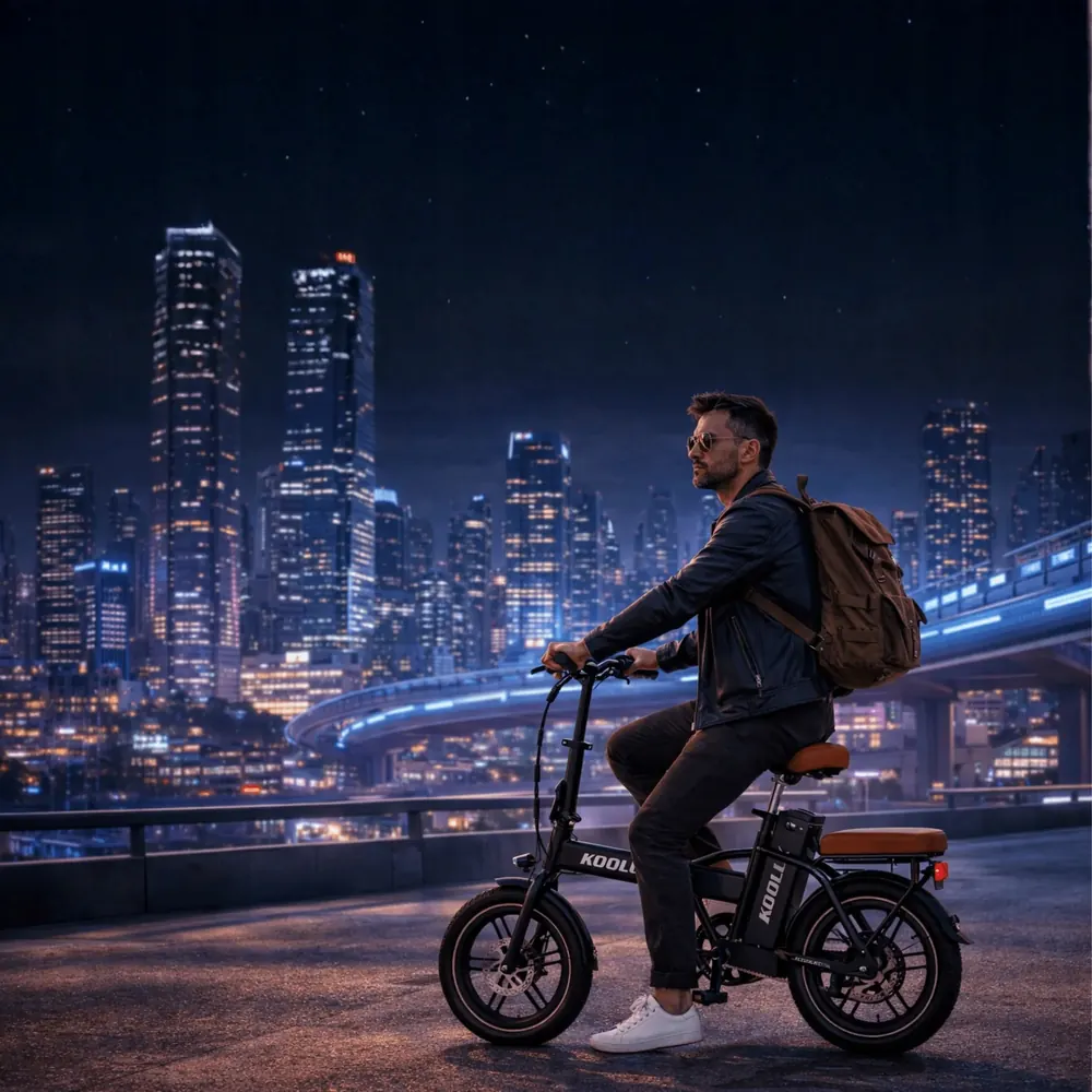 KOOLUX X10 vélo électrique pliant noir avec batterie 36V 13Ah