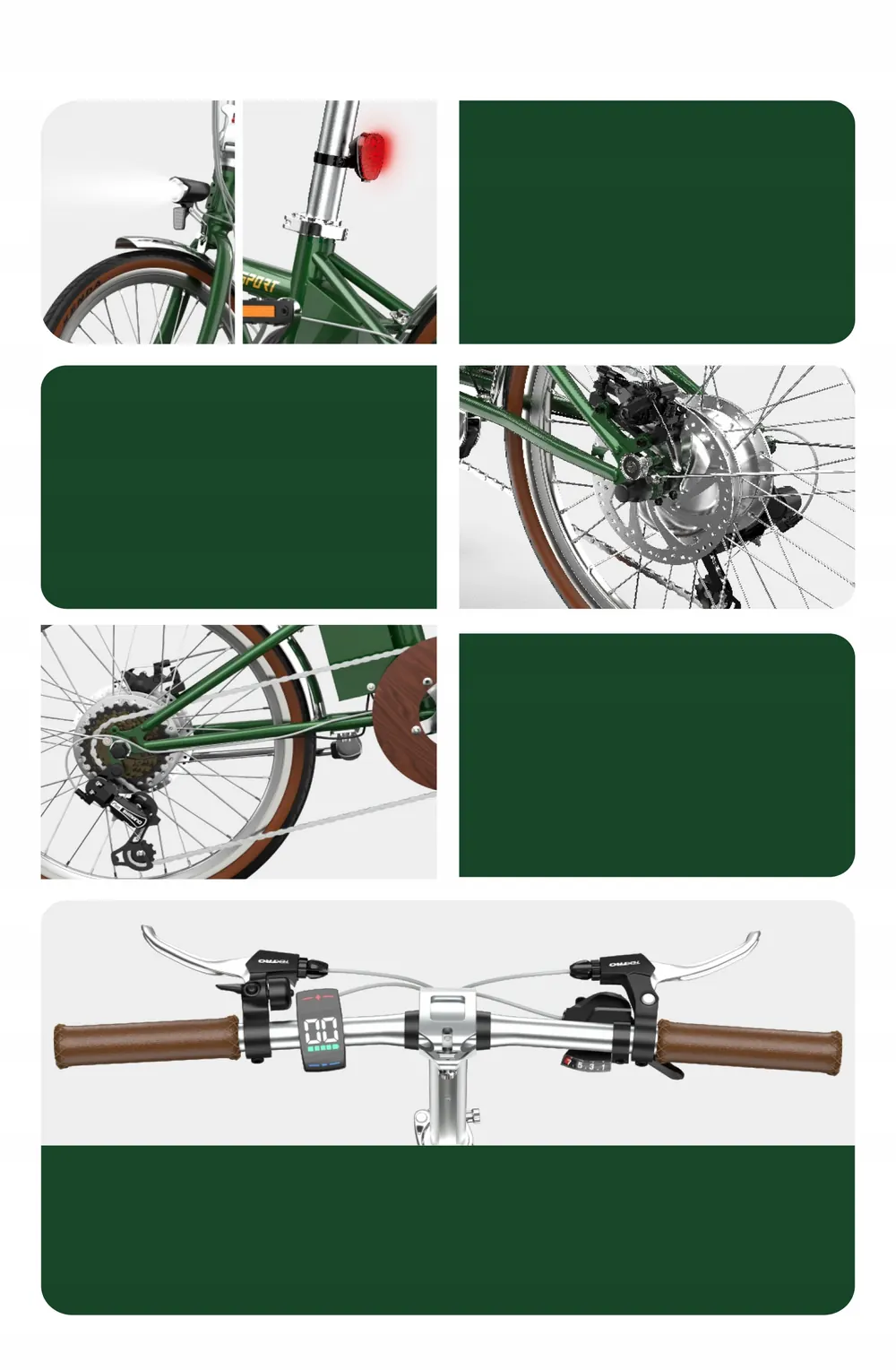 Moteur 250W du vélo électrique ONESPOT OT02 PRO pour assistance