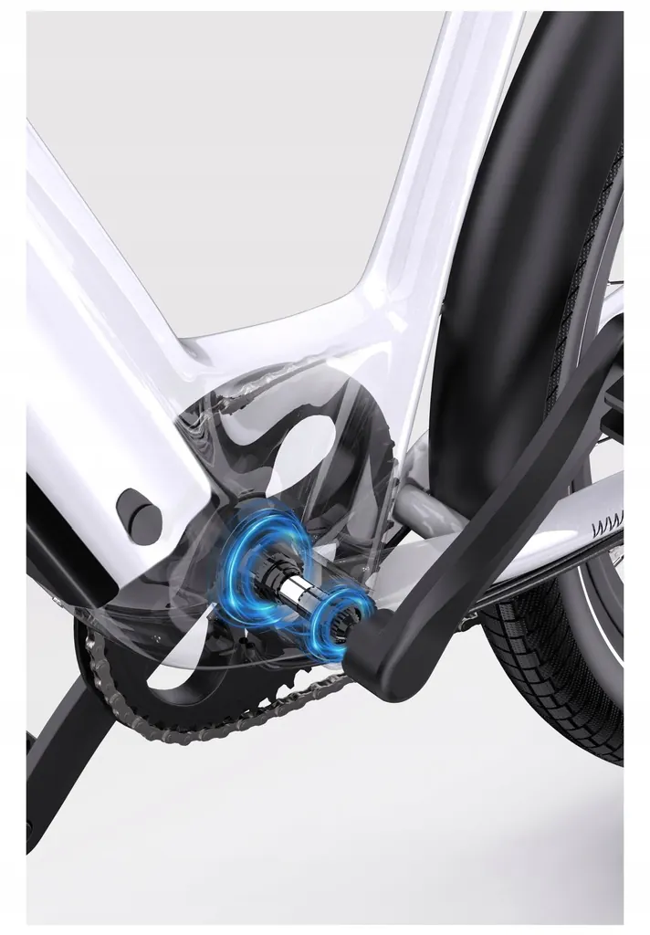 Roue 27,5 pouces du vélo électrique Onesport OT05 blanc