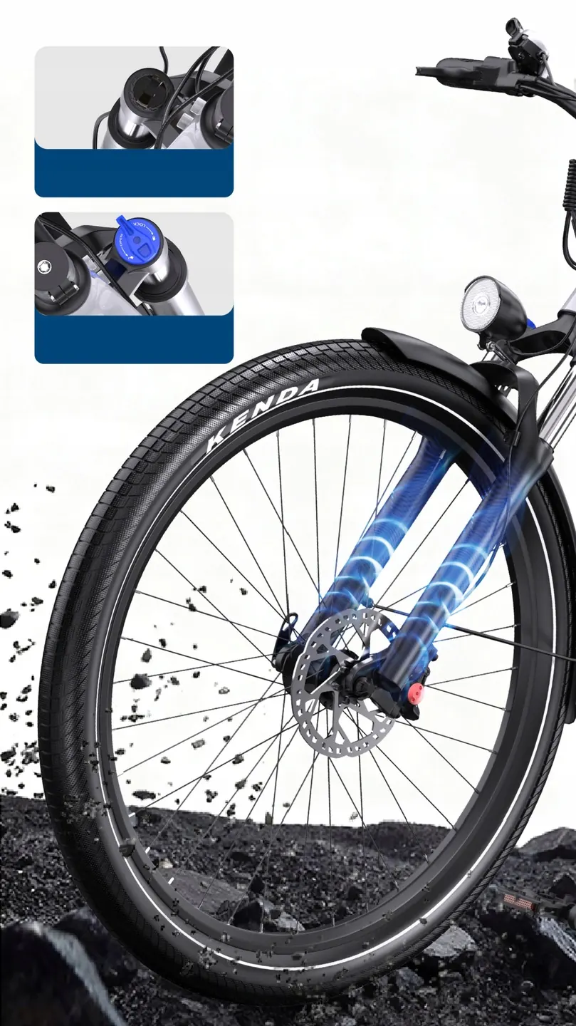 Cadre en aluminium du vélo électrique Onesport OT05 blanc