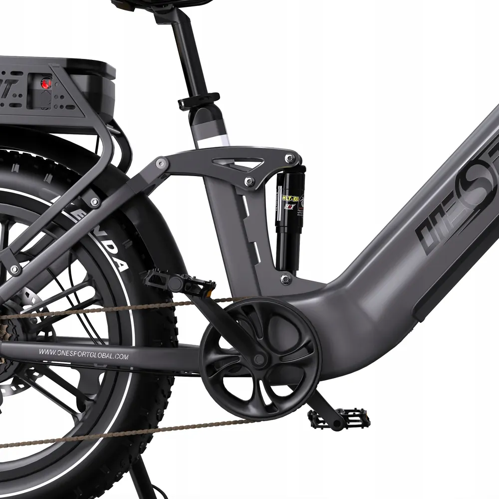 Cadre en aluminium du vélo électrique Onesport OT08 PRO double batterie