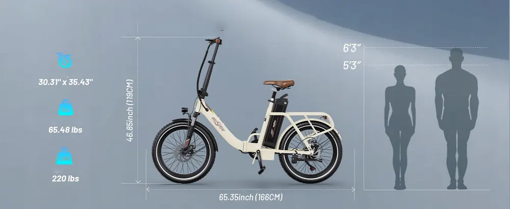 Moteur 250W du vélo électrique pliant ONESPOT OT16-2