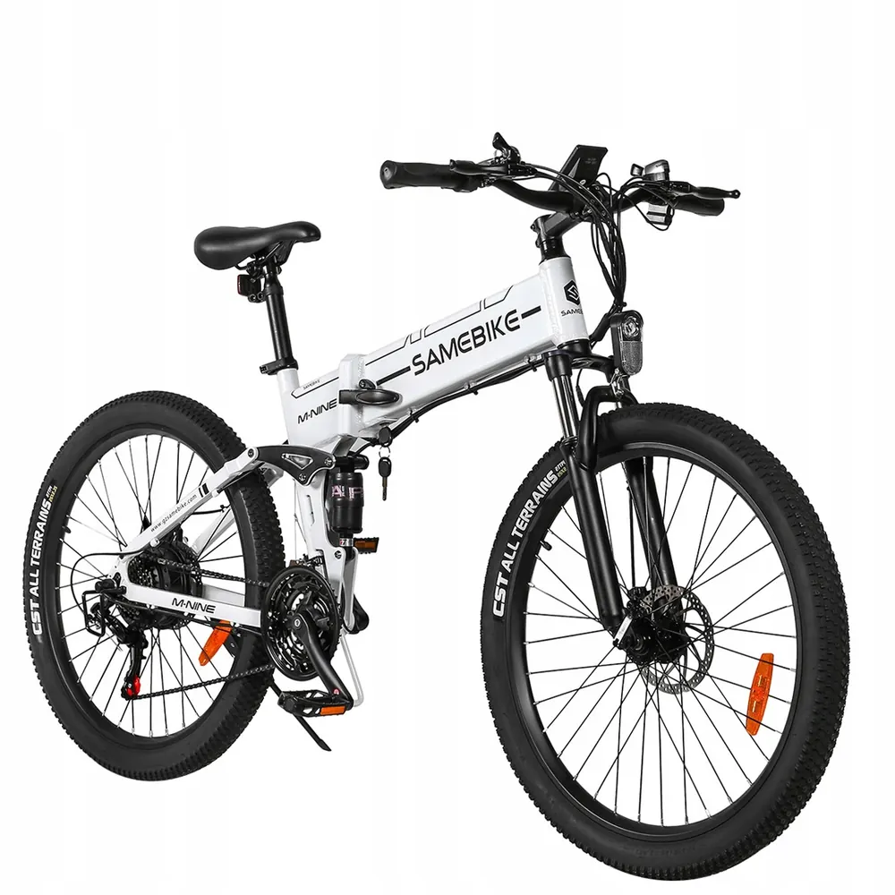 Marque SAMEBIKE sur le cadre du vélo électrique pliant LO26-II-FT-YD