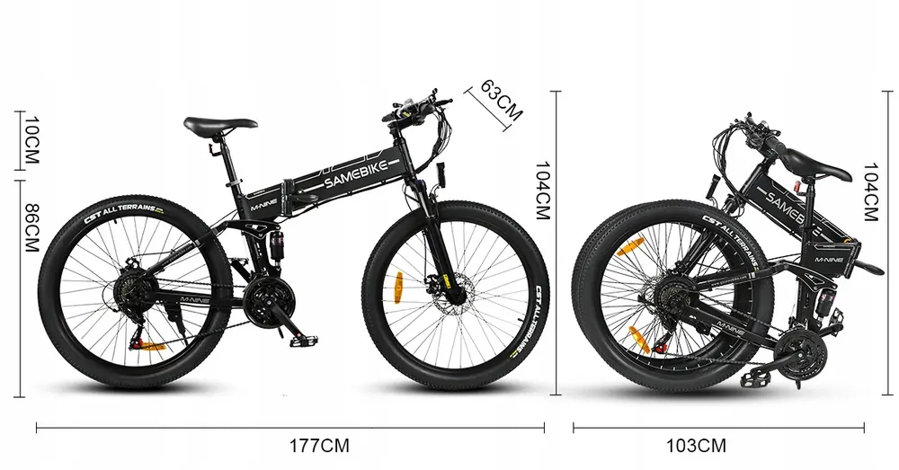 Vélo électrique pliant unisexe SAMEBIKE LO26-II-FT-YD 900W