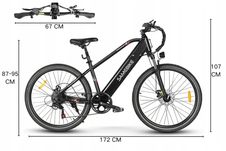 Vélo électrique SAMEBIKE RS-A01 MEN1.0 modèle 2024 avec cadre robuste
