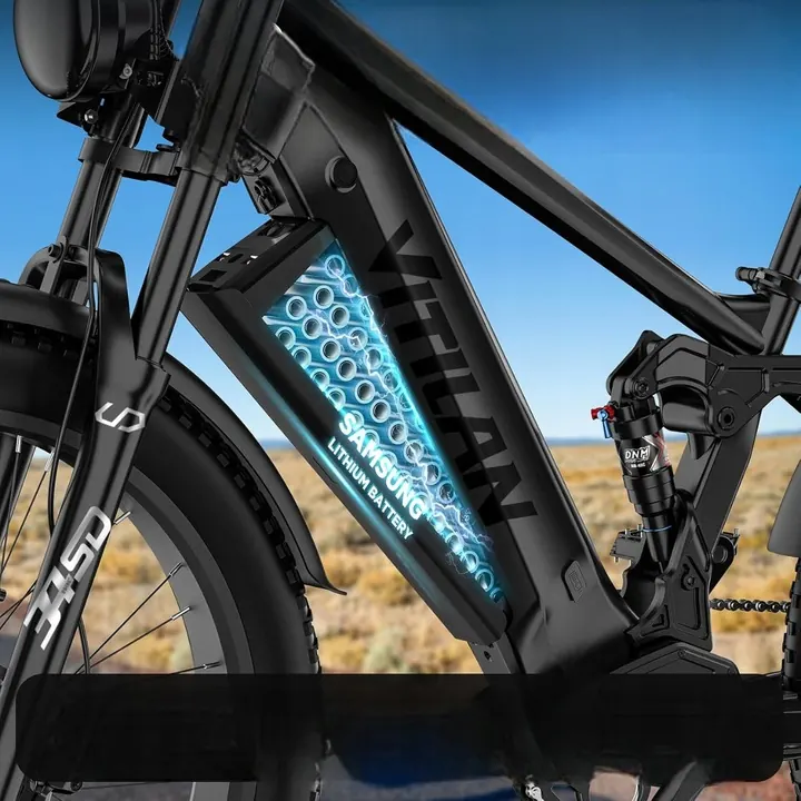 VITILAN T7 PRO jaune avec cadre robuste et pneus larges