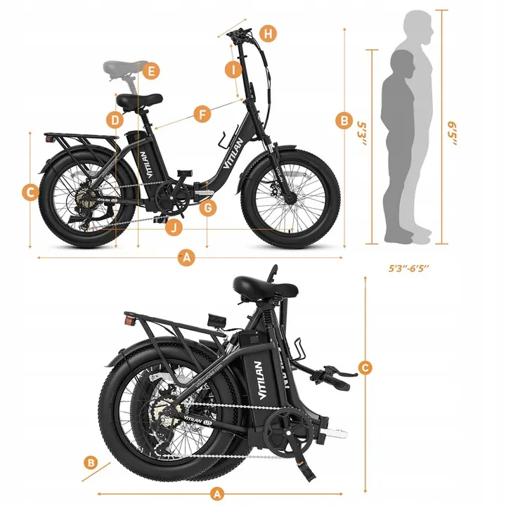 Suspension avant du VITILAN U3 pour un confort de conduite optimal