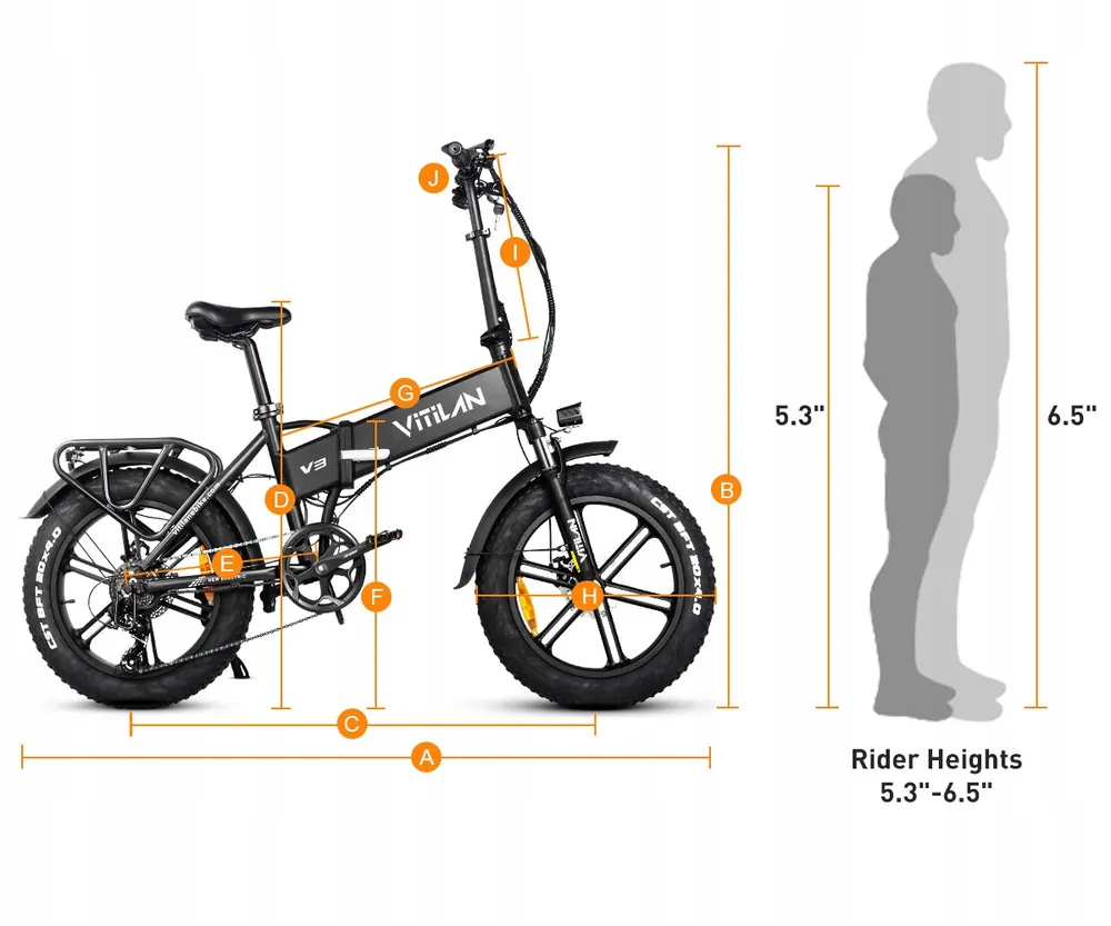 Roue 20 pouces du VITILAN V3 2.0, pneu large 4.0 pour tout terrain