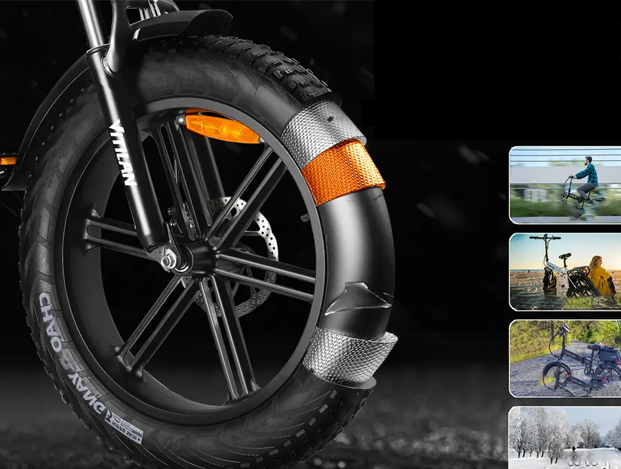 Cadre en aluminium du VITILAN V3 2.0, vélo électrique pliant 1200W
